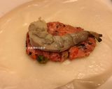 A picture of step 6 of Surf and Turf Dumpling Pancakes.