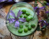 Une image de l'étape 3 de Verrines de mousse de petits pois à la menthe.