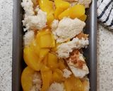 A picture of step 2 of My Peach Bread Pudding with Rum & Raisin Sauce.