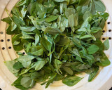 A picture of step 1 of Methi Roti with Kuttu Ata.
