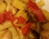 A picture of step 8 of Chicken Campagnola.