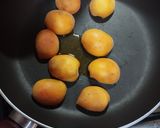 A picture of step 1 of Saganaki with Apricots and Graviera Cheese.