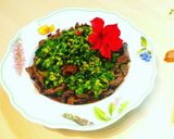 Hình bước làm 9 của món Hoa Thiên Lý xào thịt Bò