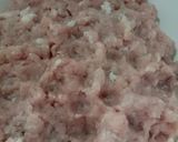 A picture of step 1 of Seekh kabab.