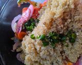 A picture of step 6 of Pink Quinoa salad.