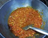 A picture of step 5 of Sev Tamatar.