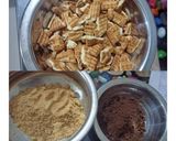 A picture of step 1 of Double Layer Chocolate Peda.