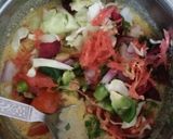 A picture of step 2 of 20 min breakfast vegetable besan cheela.