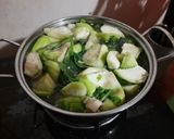 Hình bước làm 2 của món Canh mướp mồng tơi nấu thịt heo