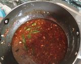 A picture of step 8 of Manchurian with gravy.