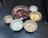 A picture of step 2 of Stuffed Dates.