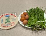 A picture of step 1 of Chive and Rice Paper Egg Pancakes.