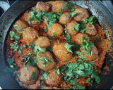 A picture of step 8 of Kashmiri Dum Aloo.