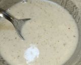 A picture of step 1 of Dahi Idli.