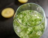 A picture of step 4 of Refreshing Mint Sorbet Lemonade.