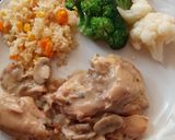 Foto del paso 3 de la receta: Pollo en salsa de champiñón 🍄