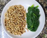 Hình bước làm 2 của món Sữa hạt điều rang + cải bó xôi 🥦🥦🥬🥬