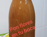 Foto del paso 3 de la receta: Zumo de nísperos con infusión de flores. "Pon flores en tu boca"
