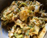 A picture of step 2 of Veg pakoda oil free vegetarian dish 0 oil onion potatoes cabbage,healthy pakoda for diet,snacks.
