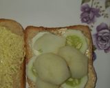 A picture of step 2 of Bombay sandwich.