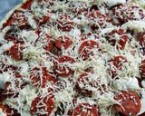 Une image de l'étape 2 de Pizza chorizo-champignons.