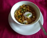 A picture of step 4 of Daliya upma.