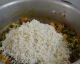 A picture of step 2 of Veg Pulao.