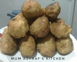 A picture of step 1 of Yam balls.