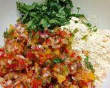 A picture of step 1 of Veg omelette pizza.