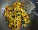 A picture of step 2 of Fennel and mint potato with poori.