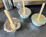 A picture of step 3 of Raw mango ice ream lolly.