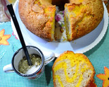 Foto del paso 7 de la receta: Budín marmolado de mandarina y banana💜