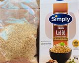 Hình bước làm 1 của món Cơm gạo lứt nấu gấc đỏ tươi