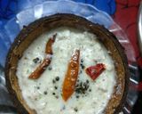 A picture of step 2 of Nariyal chutney.