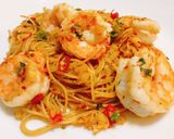 รูปขั้นตอนการทำที่ 4 ของ สปาเก็ตตี้กุ้งผัดพริกป่น