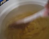 A picture of step 1 of Seafood Rose` penne pasta.