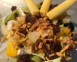 Foto del paso 4 de la receta: Ensalada de pollo asado, marzorquitas y frutos secos