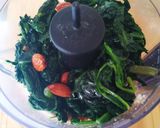 A picture of step 2 of Tagliatelle with Spinach and Almond Pesto.
