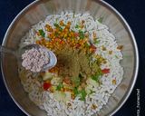 A picture of step 7 of Jhal muri.
