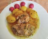 Foto del paso 18 de la receta: Filetes de contramuslo de pavo con papas al horno
