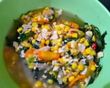 Foto langkah ke 3 dari resep Tumis kangkung jagung wortel teri simple.