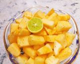 A picture of step 5 of Honeydew Chaat 😋.