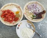 A picture of step 2 of Matar paneer.