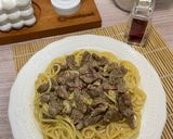 Foto langkah ke 6 dari resep Saffron Beef Pasta.