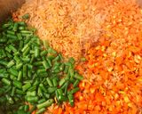 A picture of step 3 of Vegetable Jollof rice and Chicken by Hon Ikeakam.
