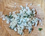 A picture of step 4 of Greek Zucchini Fritters "Kolokythokeftedes" 🇬🇷 💛❤️💛❤️💛❤️💛❤️💛.