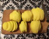 A picture of step 2 of Layered potatoes.