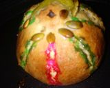 A picture of step 5 of # 🎃 कद्दू, कलरफुल पमकिन फिलएड ब्रेड.