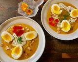 Une image de l'étape 4 de Soupe repas, butternut et oeufs mollets.