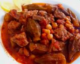 صورة لخطوة 7 من وصفة بامية باللحمة والحمص 🍖🍖